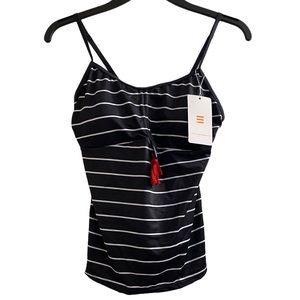 Selfiego tankini swim top size medium navy white